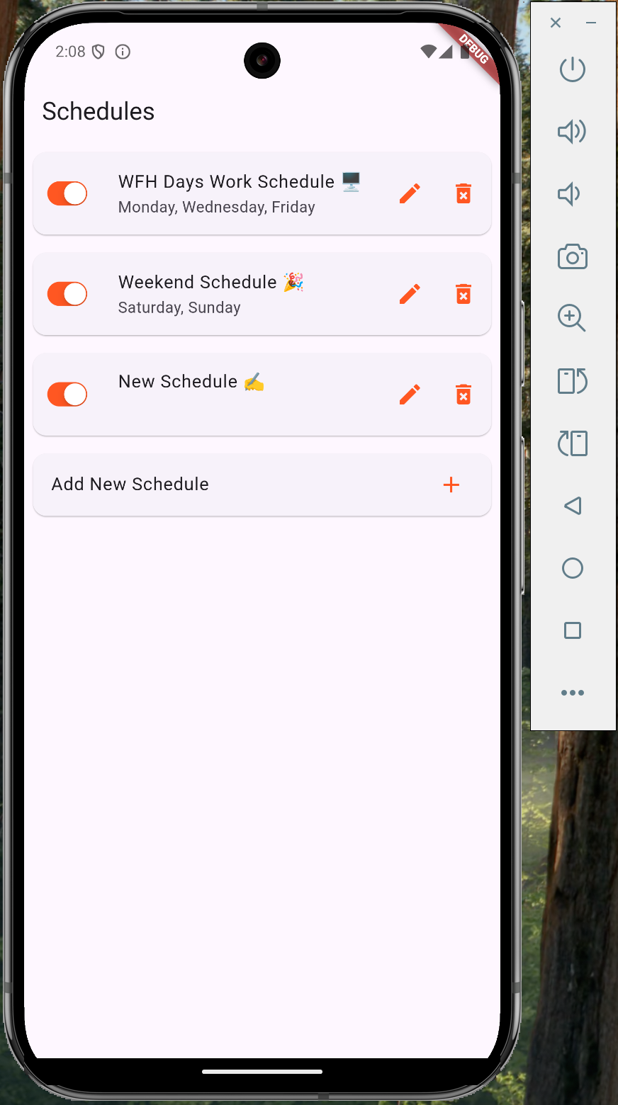Final Home Screen for My Spoken Schedules